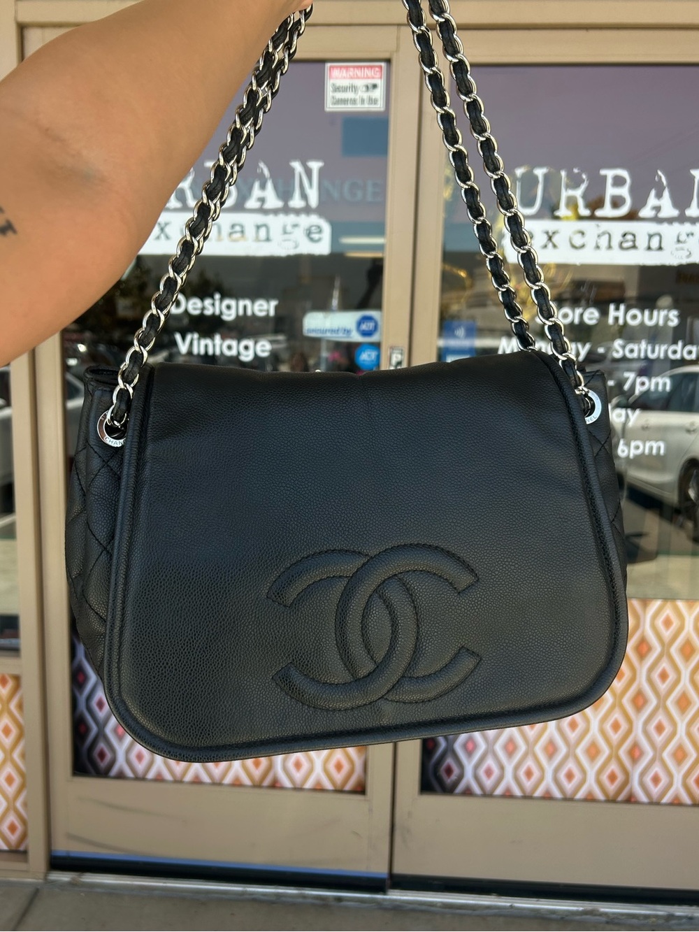 CHANEL Flap Large Chain Shoulder Crossbody Bag